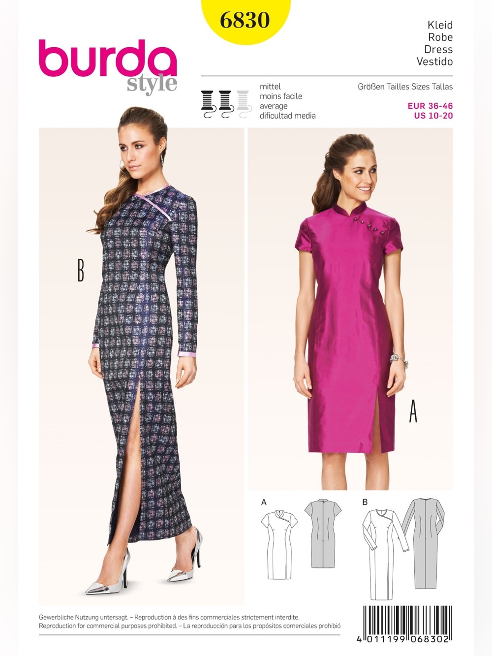 🧵 2 for 22$ 🧵 BURDA Dress Sewing Pattern 6830